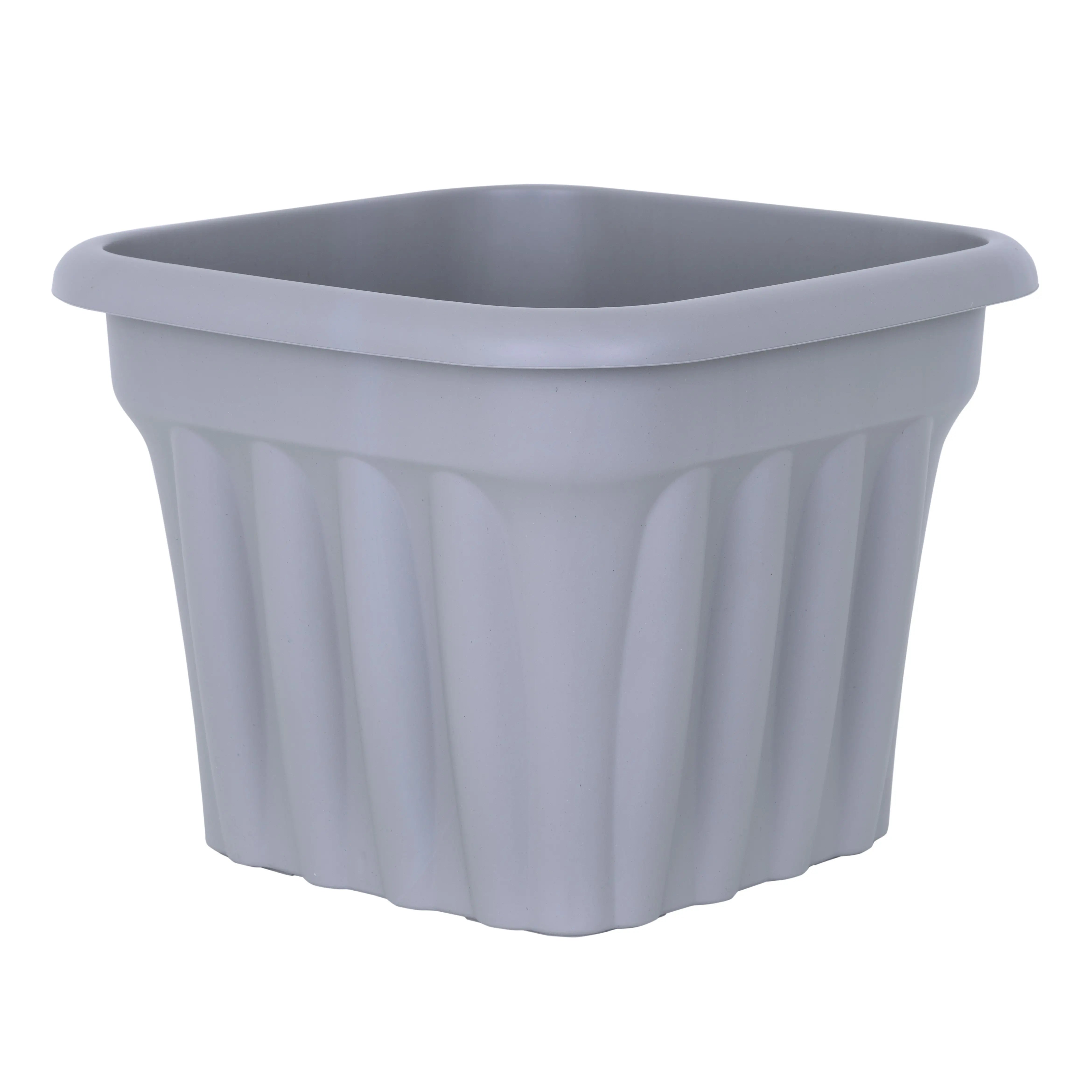 square plastic plant pots uk Buy Plastic Planters for the Garden Large Square Cream Black Green – Plastic  Box Shop