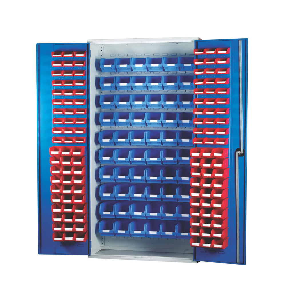 Topstore Louvred Panel Container Cabinet - with 60 x TC1, 60 x TC2 and 60 x TC3 Boxes BS