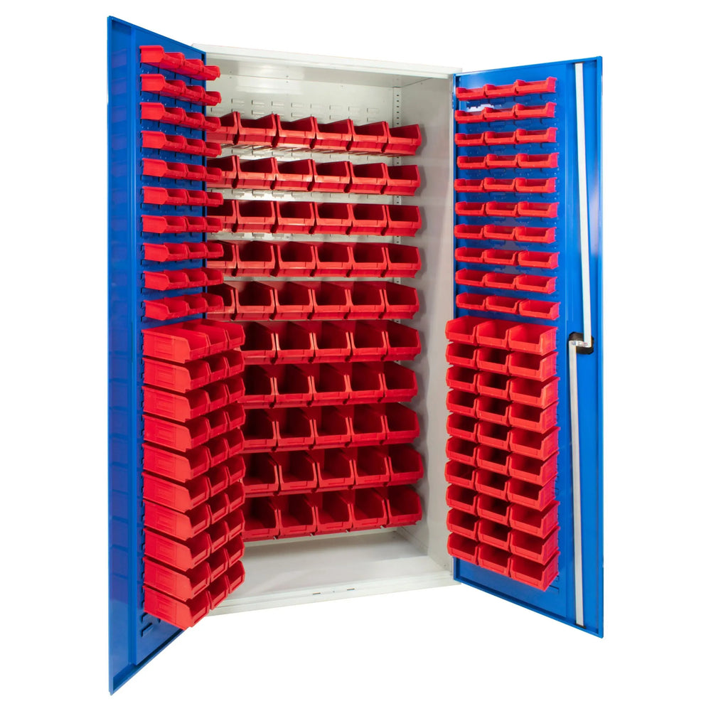 Topstore Louvred Panel Container Cabinet - with 60 x TC1, 60 x TC2 and 60 x TC3 Boxes BS