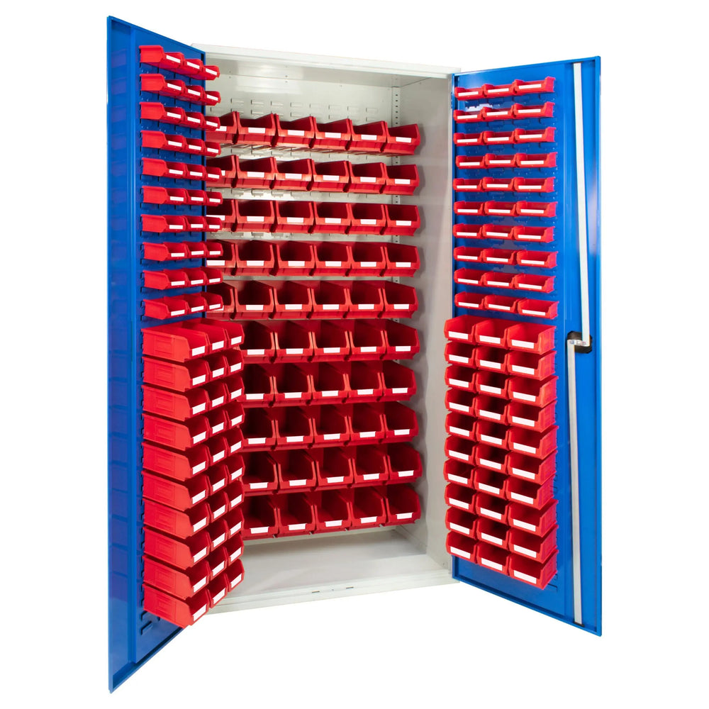 Topstore Louvred Panel Container Cabinet - with 60 x TC1, 60 x TC2 and 60 x TC3 Boxes BS