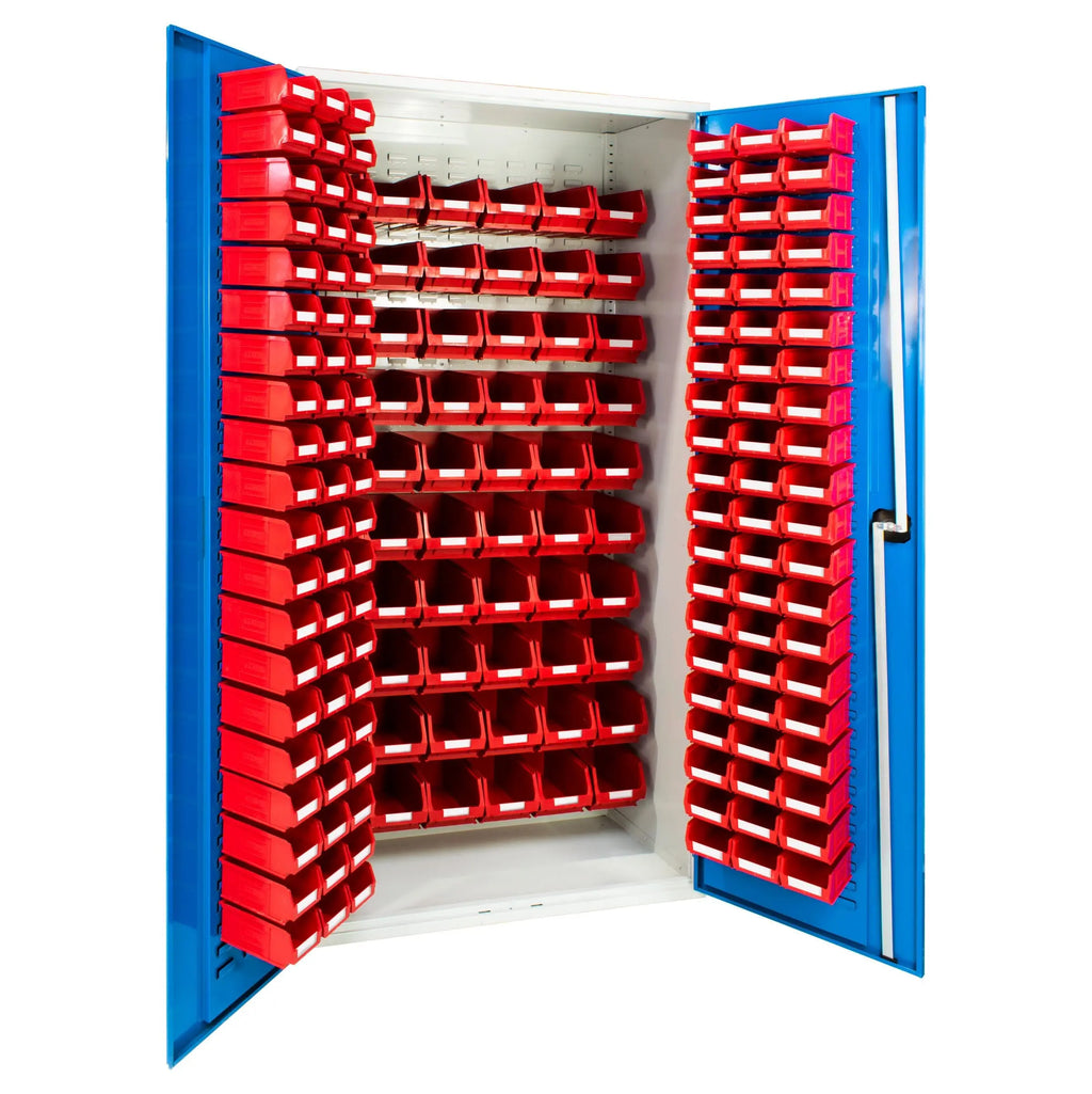 Topstore Louvred Panel Container Cabinet - with 120 x TC2 and 60 x TC3