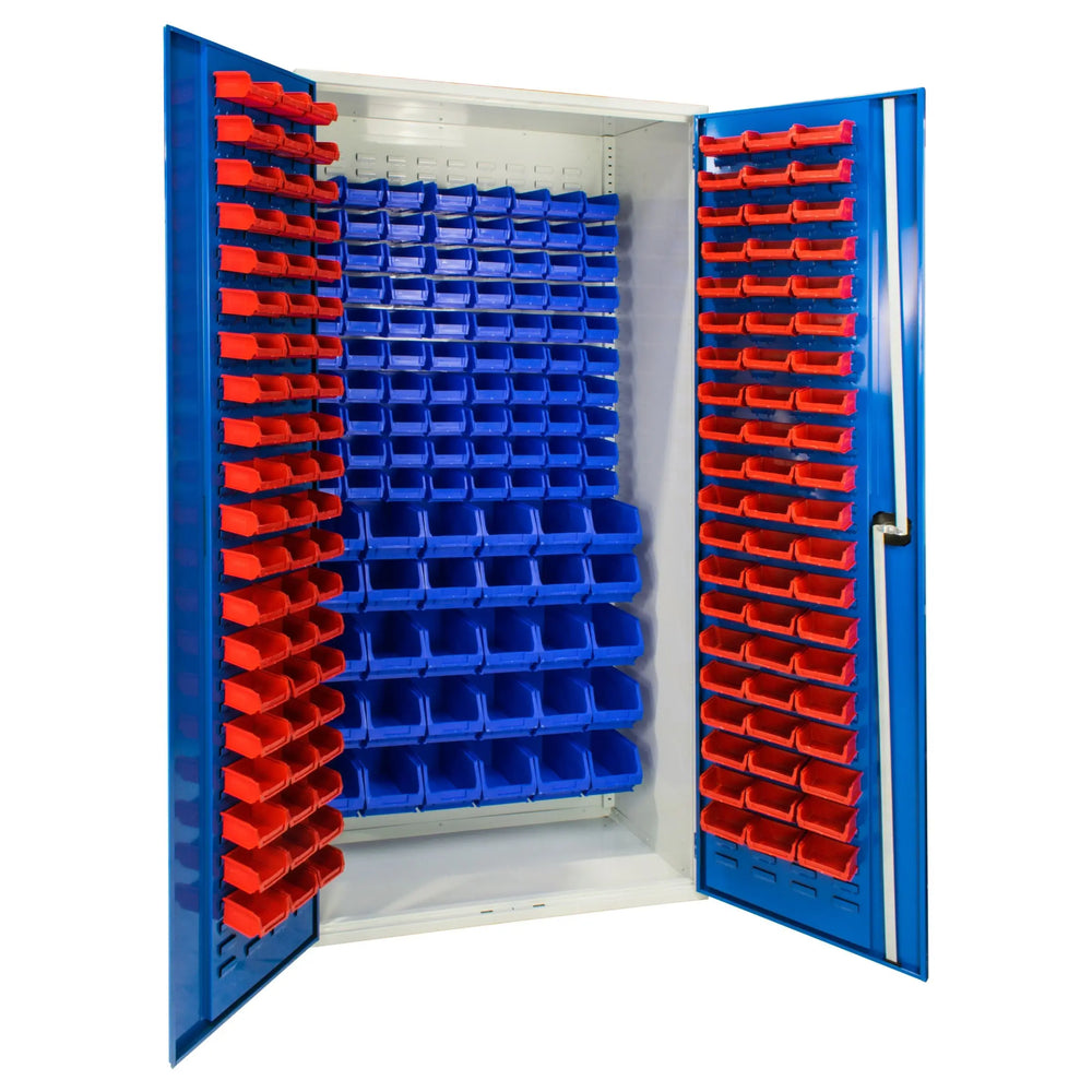 Topstore Louvred Panel Container Cabinet - with 120 x TC1, 80 x TC2 and 30 x TC3 BS