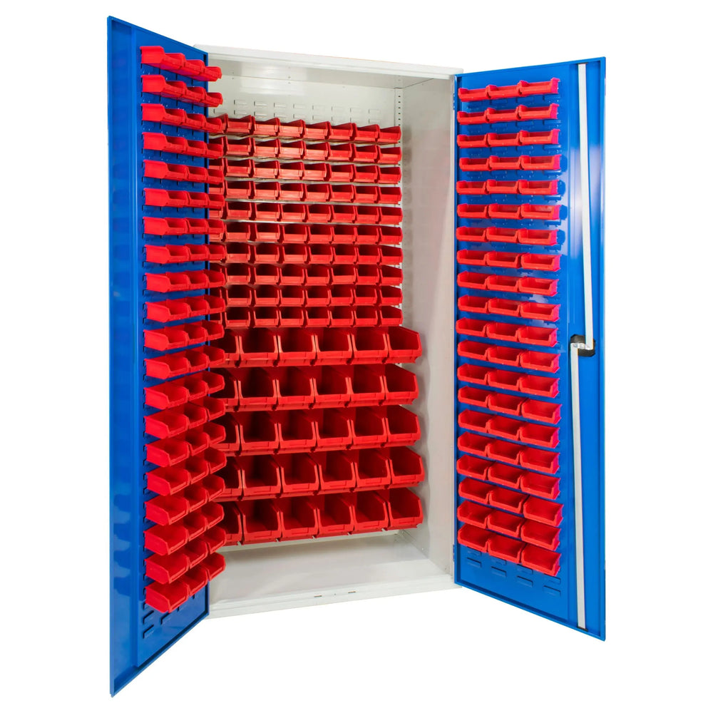 Topstore Louvred Panel Container Cabinet - with 120 x TC1, 80 x TC2 and 30 x TC3 BS