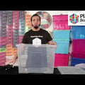 Pallet Deal x 150 - 80 Litre Crystal Plastic Storage Boxes with Lids Wham Storage