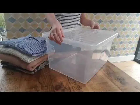Pallet Deal x 100 -  37 Litre Crystal Plastic Storage Boxes with Lids Wham Storage