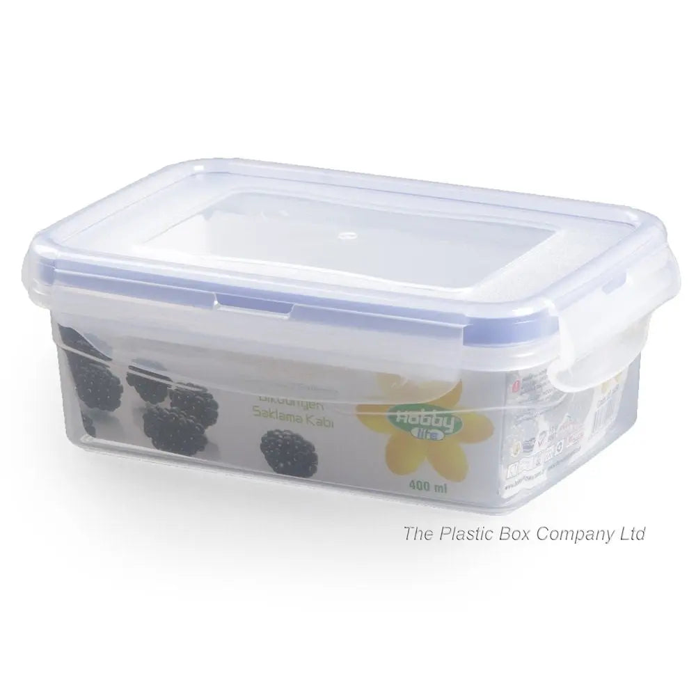 Rectangular Plastic Food Storage Box Clip Lid