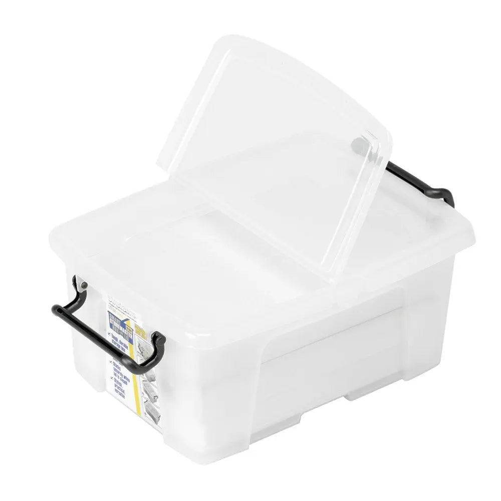 Pack of 5 - 12 Litre Strata Smart Storemaster Plastic Storage Boxes with Lids Strata