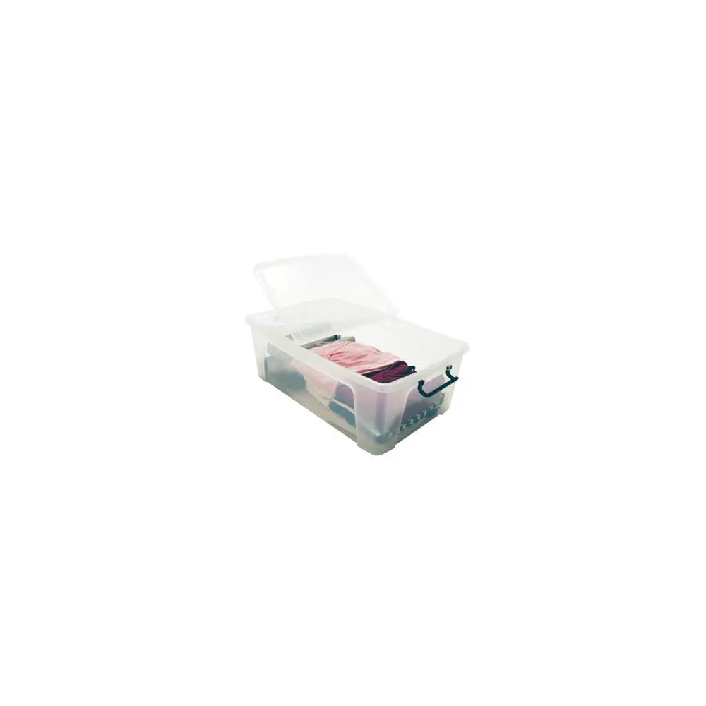 Strata Smart Storemaster File Box Buy 50lt large clear plastic under bed storage box with folding lid ...