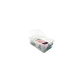 Pack of 4 - 50 Litre Smart Storemaster Clear Plastic Storage Boxes and Folding Lids Strata