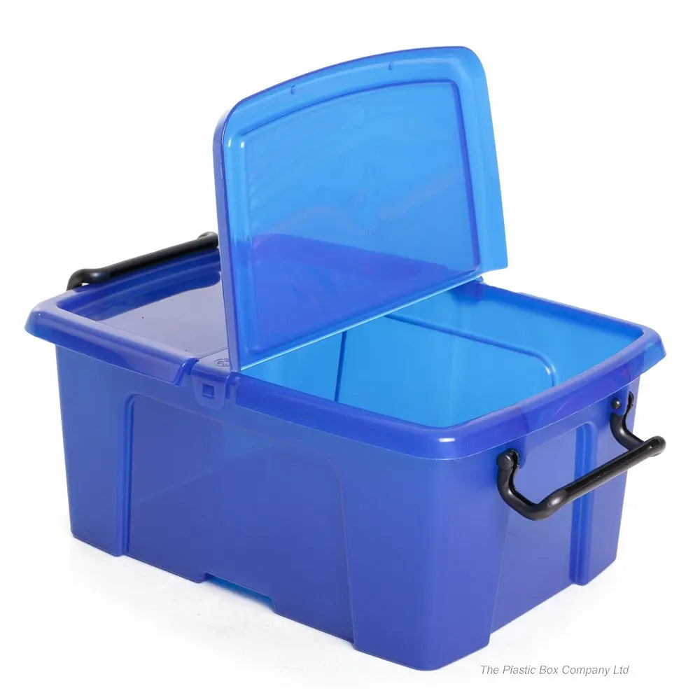 Pack of 5 - 12 Litre Strata Smart Storemaster Plastic Storage Boxes with Lids Strata