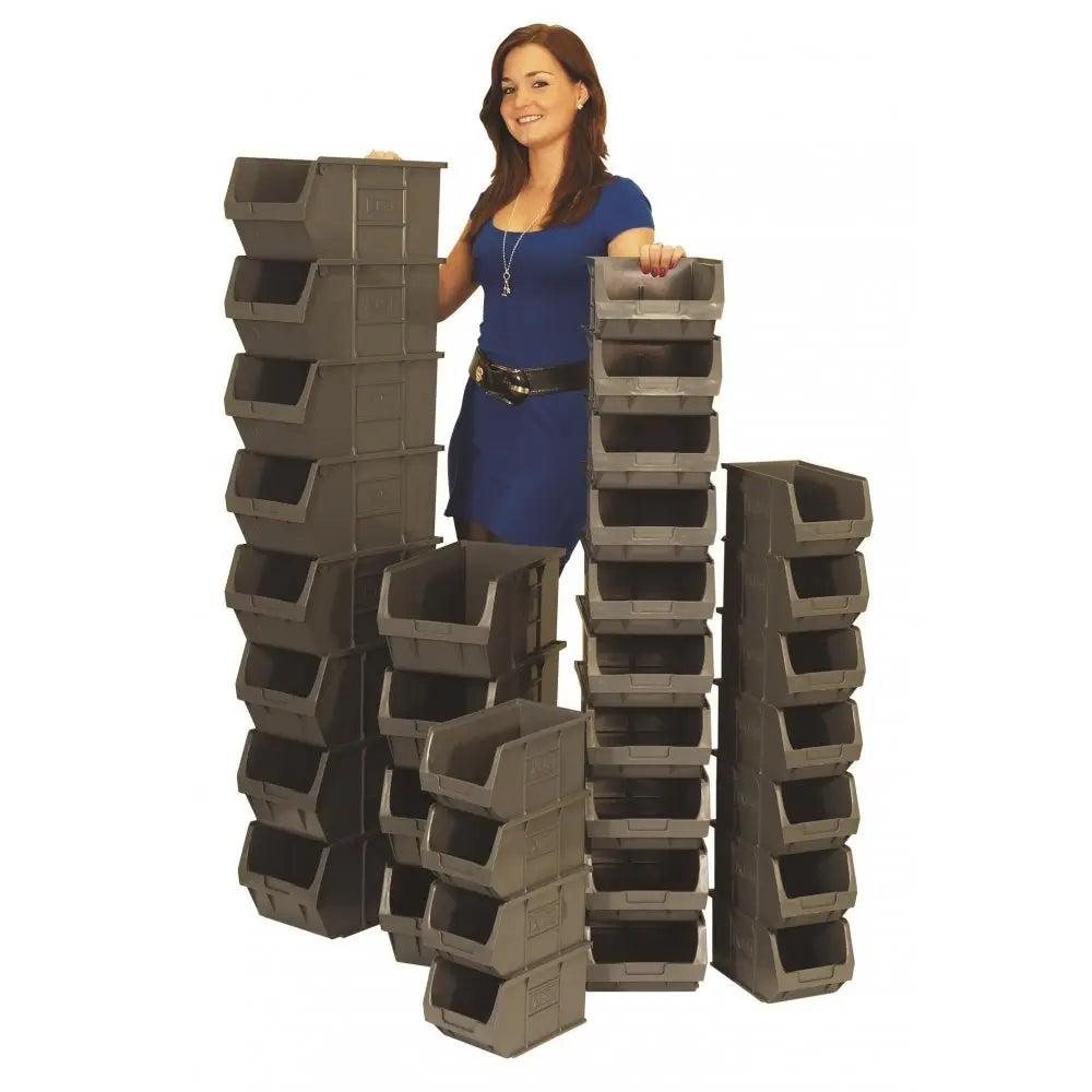 Pallet of 200 - XL4 Semi-Open Fronted Storage Containers - Grey XL