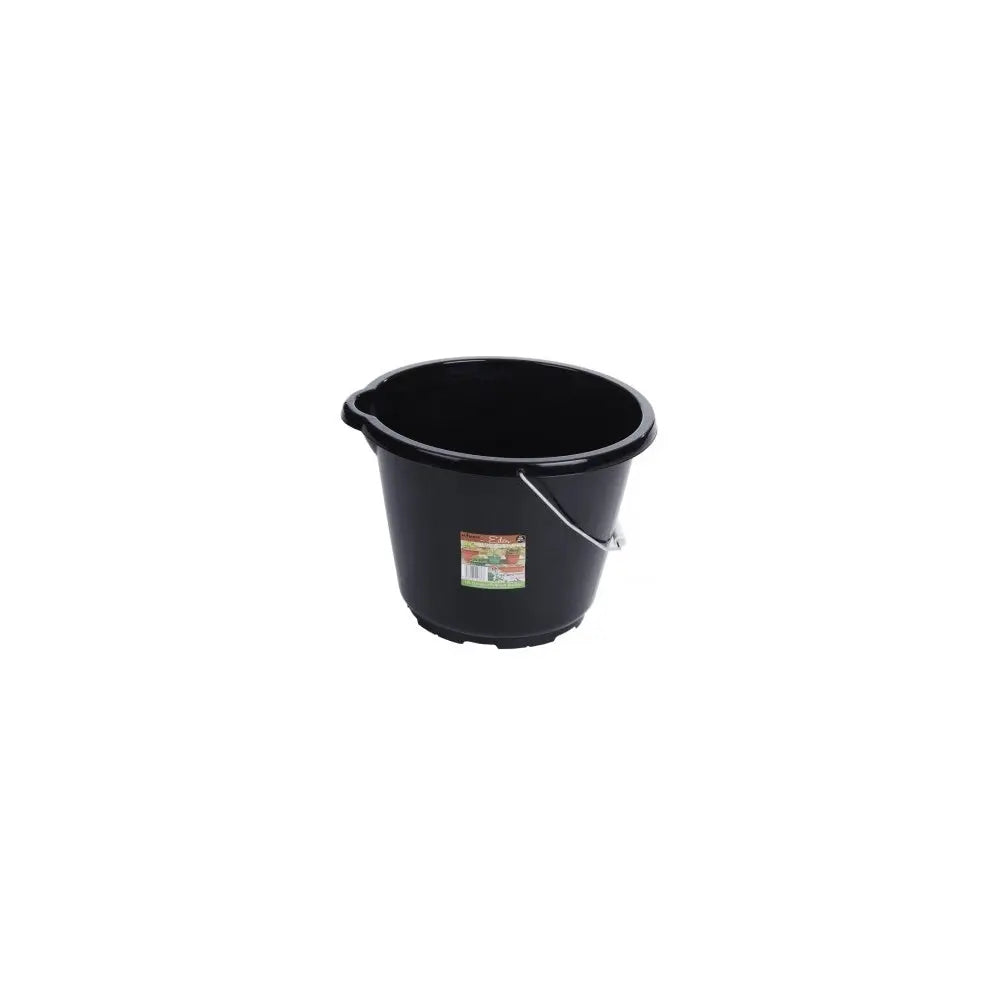 12 Litre Eden Tough Bucket Black with Metal Handle (11735) Wham Storage