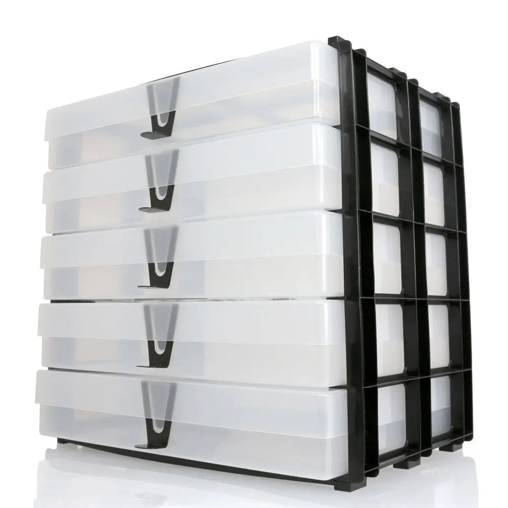 Buy A4 Stacking Storage Unit with x5 Plastic Boxes | A4 Stak – Plastic ...