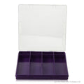 23.5cm (9.02) Square Plastic 8 Compartment Divided Extra Shallow Organiser Box Wham Storage