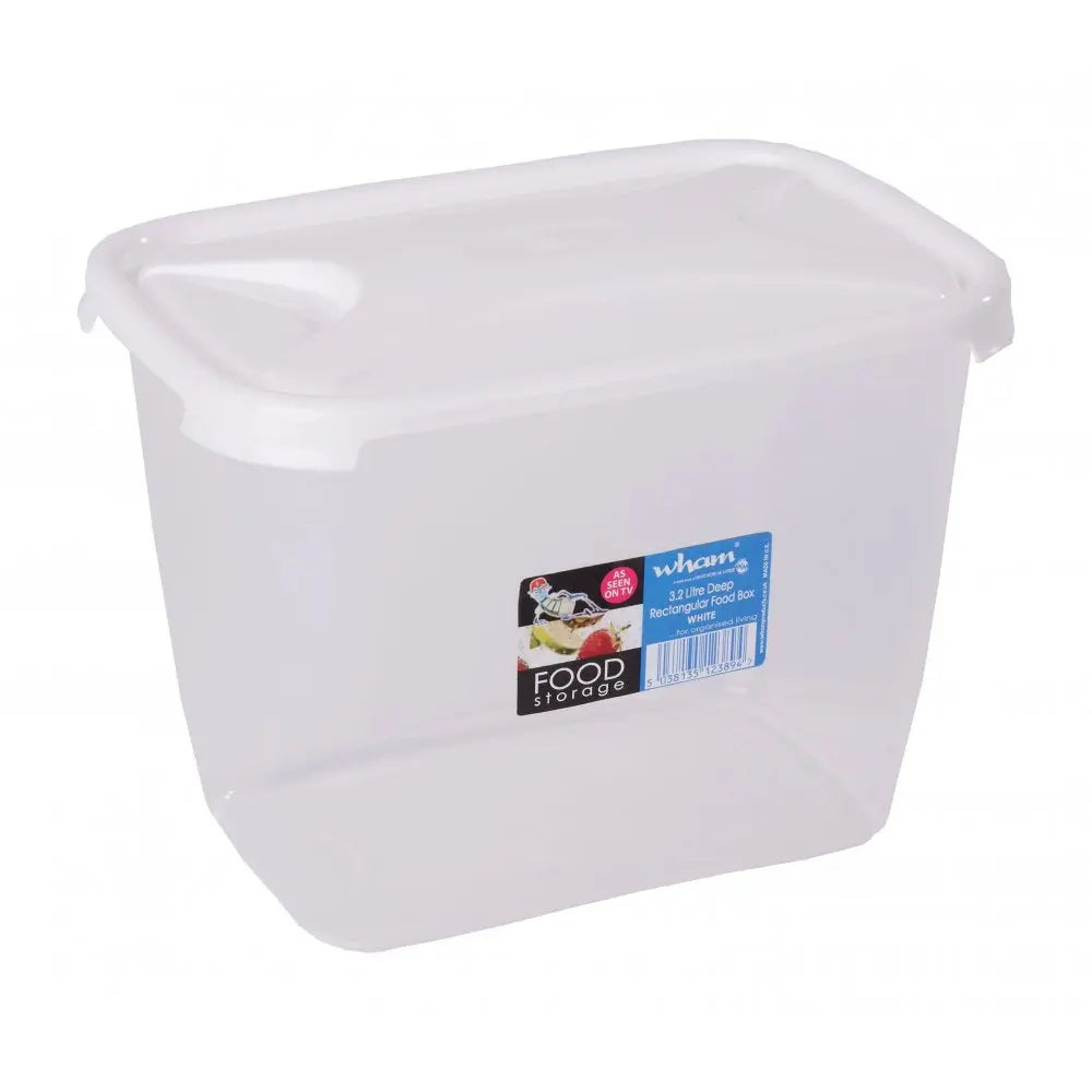 3.2 Litre Deep Rectangular Cuisine Plastic Food Container Wham Storage