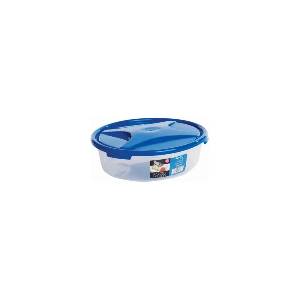 1.8 Litre Oval Cuisine Food Box with Lid Wham Storage