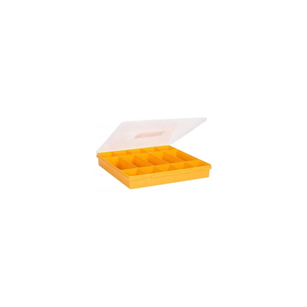 38.5cm (11.01) Square Organiser Box with Hinged Lid and 15 Compartments Wham Storage