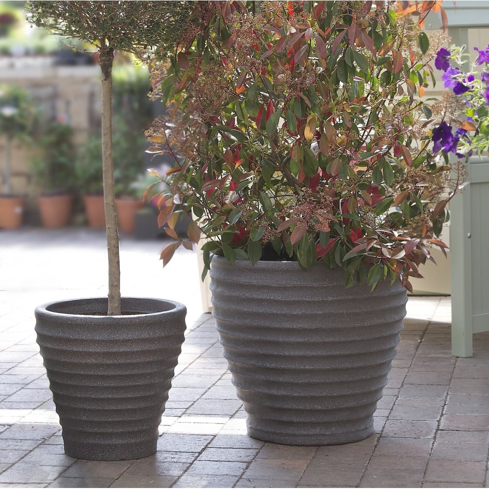 Pack of 2 - 43cm Moroccan Plastic Garden Planters