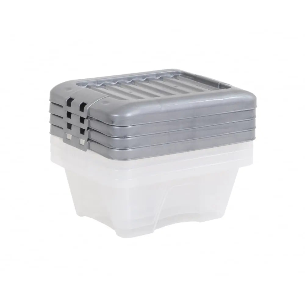Pack of 4 - 9 Litre Nice Boxes with Lids Wham Storage