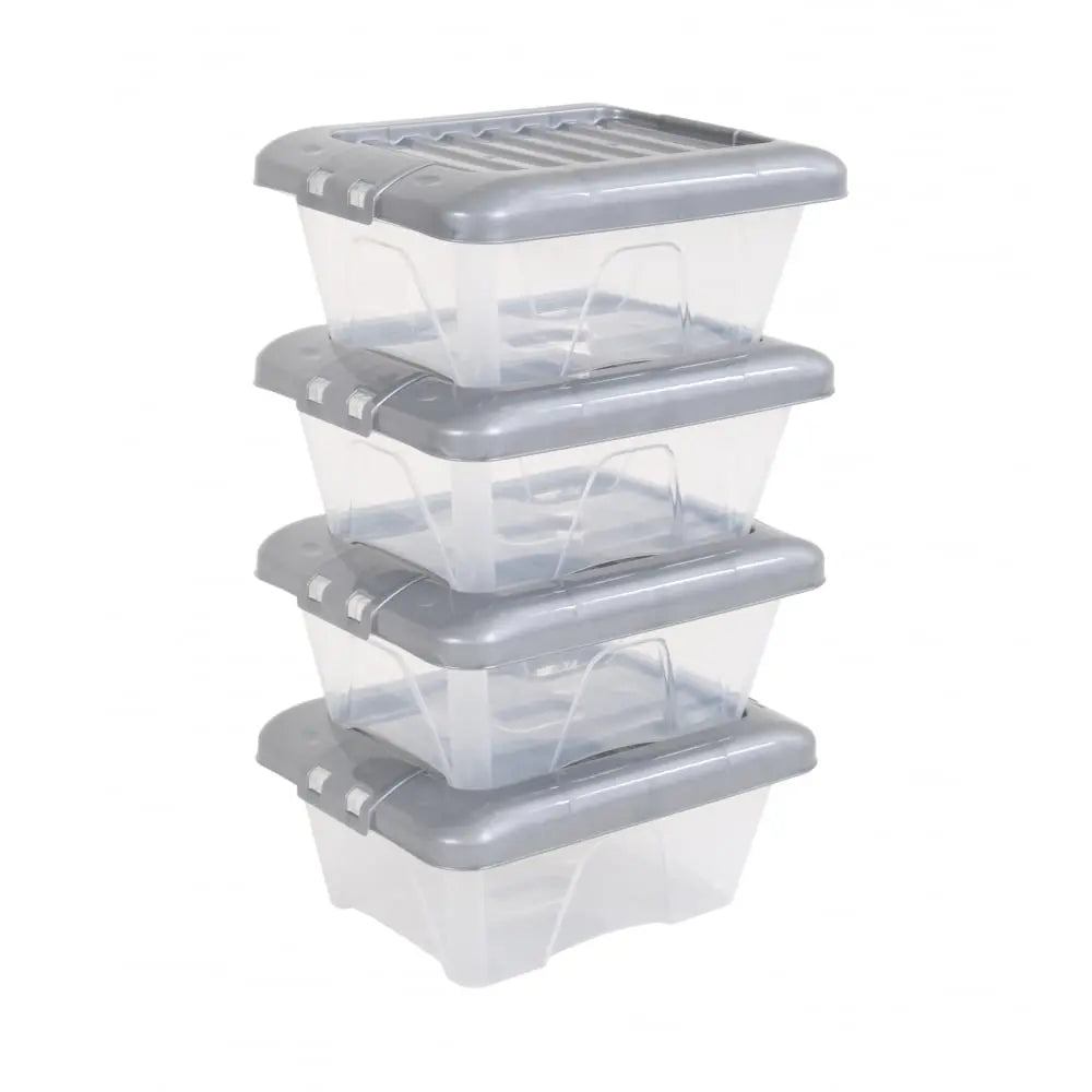 Pack of 4 - 9 Litre Nice Boxes with Lids Wham Storage