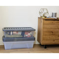Pack of 3 - 55 Litre Nice Boxes with Lids - Clear Lid Wham Storage