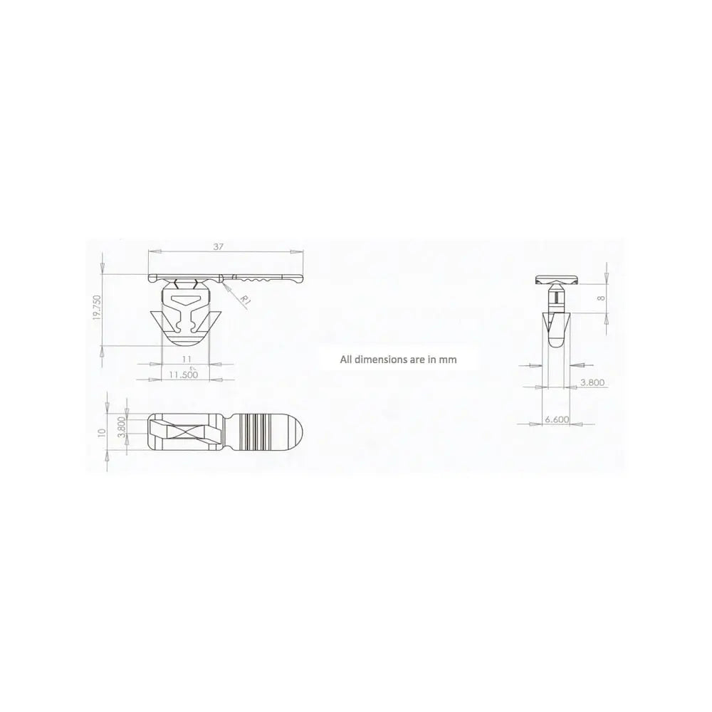 BoxLoc Attached Lid Box Seal (Bag of 500) YELLOW No Brand