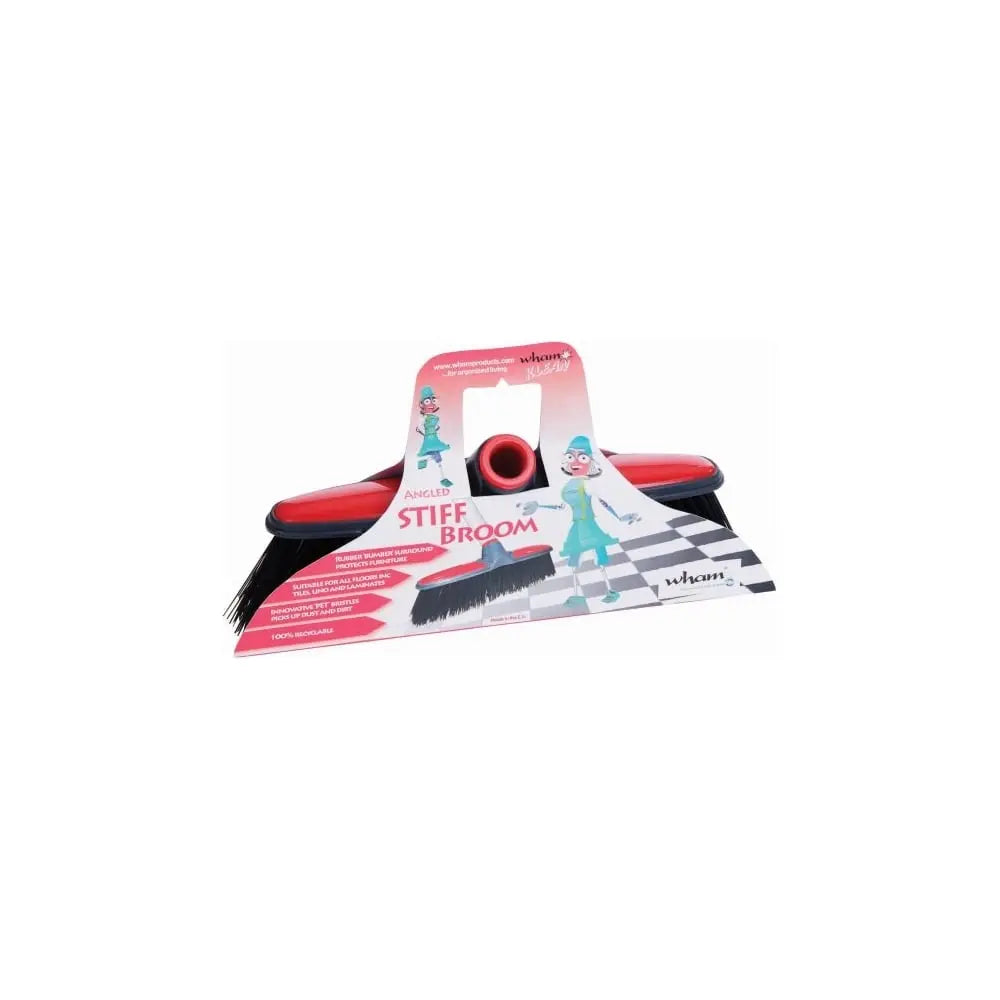 Klean Stiff Inclined Broom Head Red/Grey Wham Storage