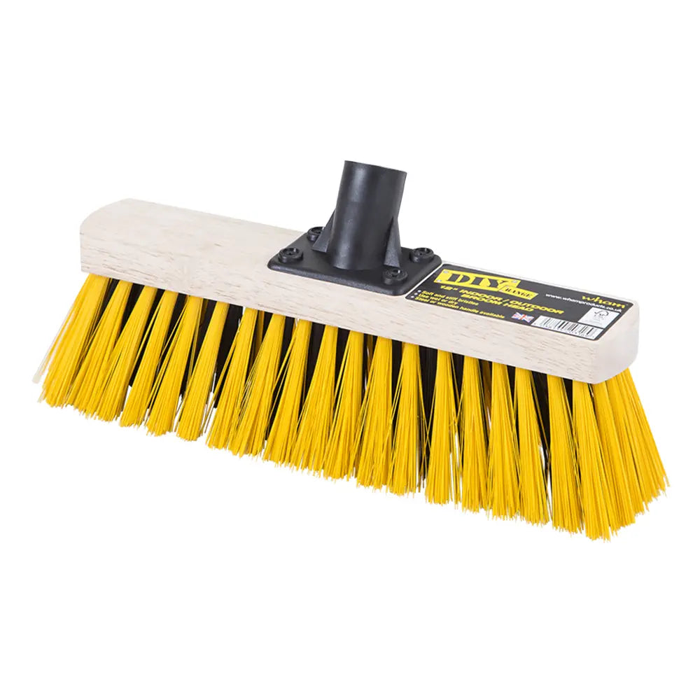 12" Wooden Heavy Duty Yard and Path Broom Head FSC 100% Wham Storage