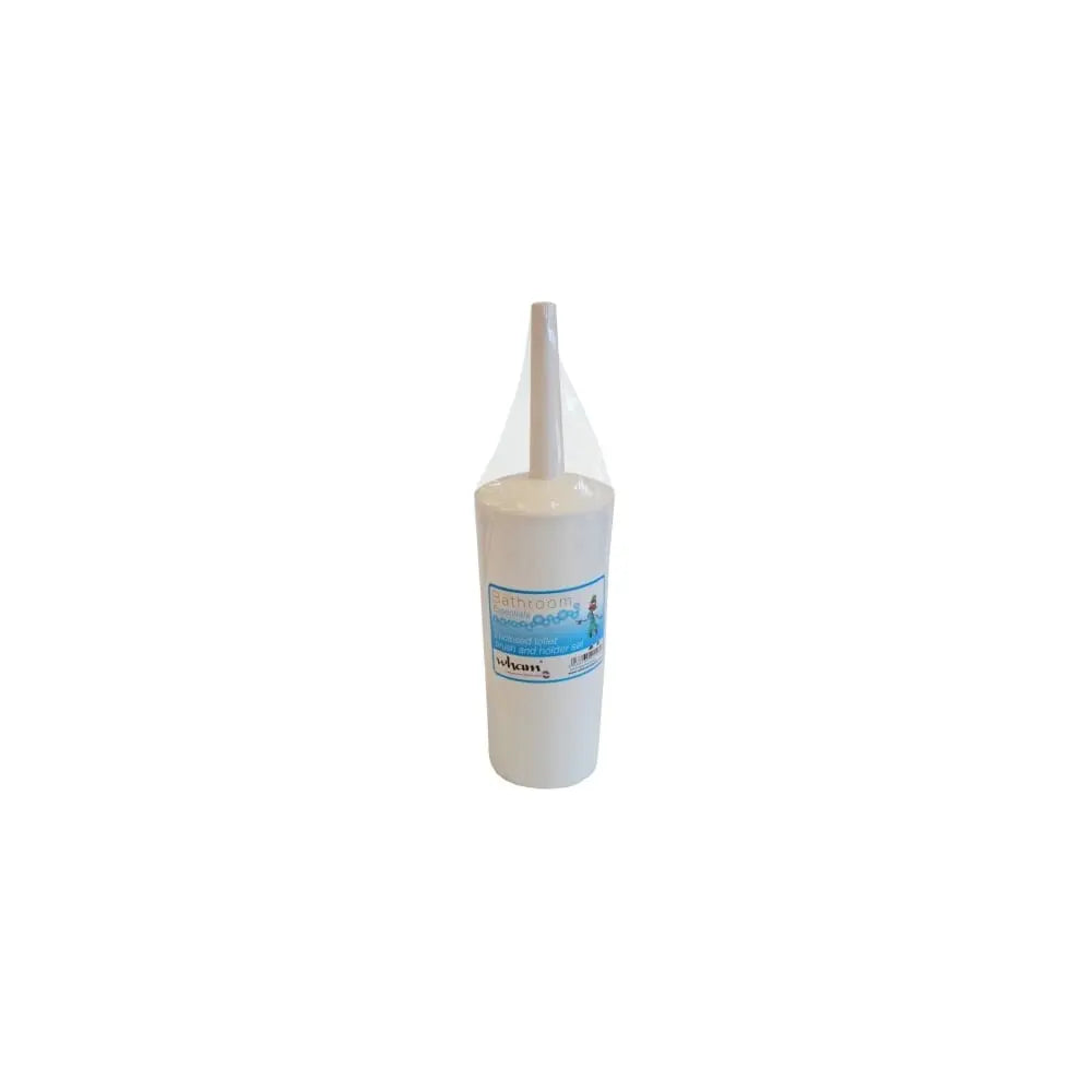 Enclosed Plastic Toilet Brush and Holder Set - White Wham Storage