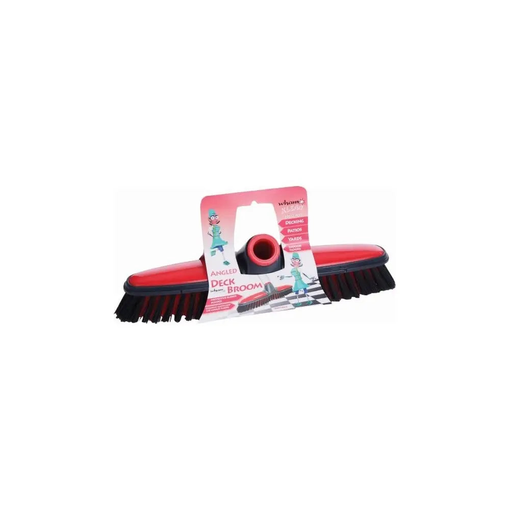 Klean Deck Scrub/Broom Head with Rubber Trim Wham Storage