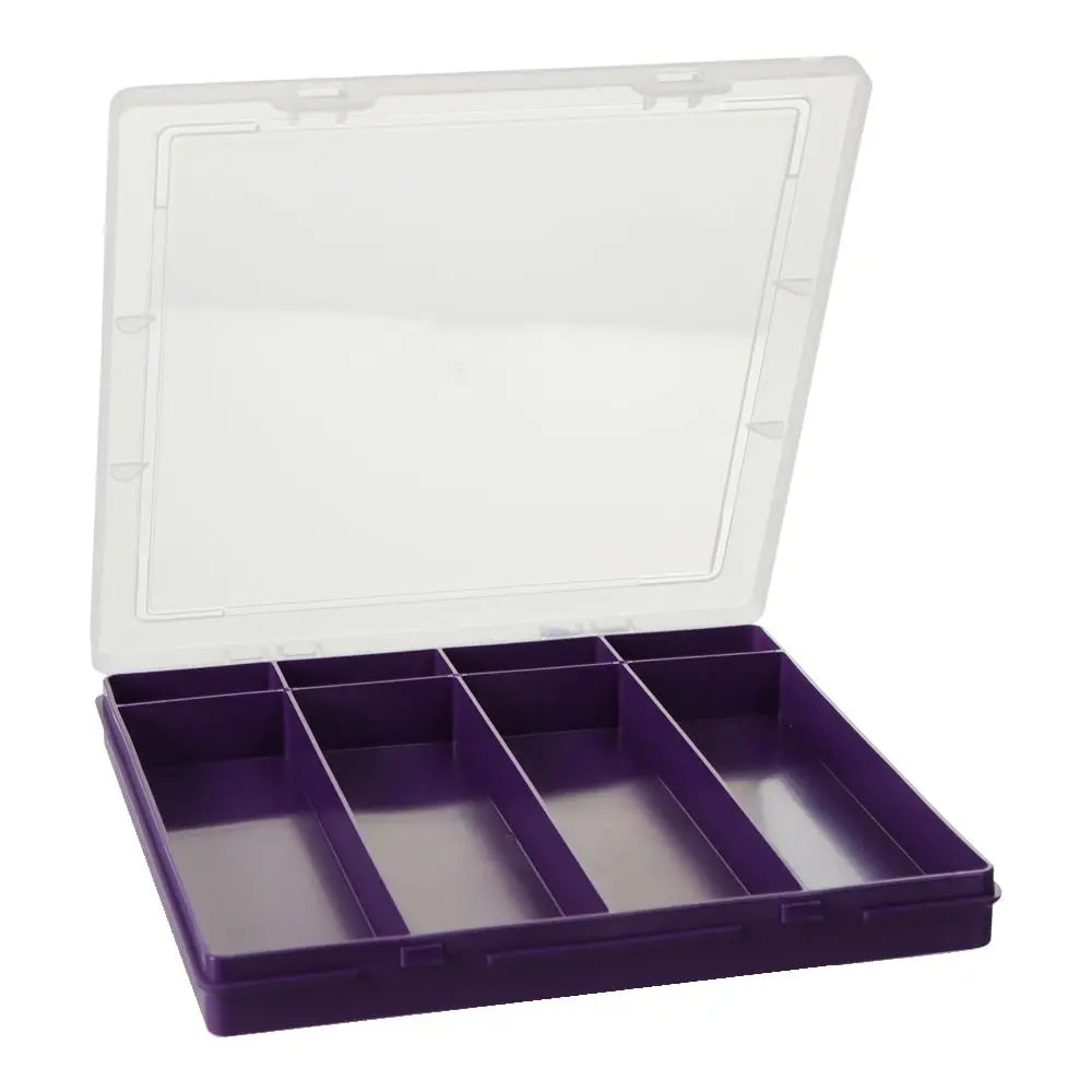 23.5cm (9.02) Square Plastic 8 Compartment Divided Extra Shallow Organiser Box Wham Storage
