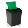 Large 50 Litre  Slate Plastic Recycling Bin with Flip Lid Wham Storage