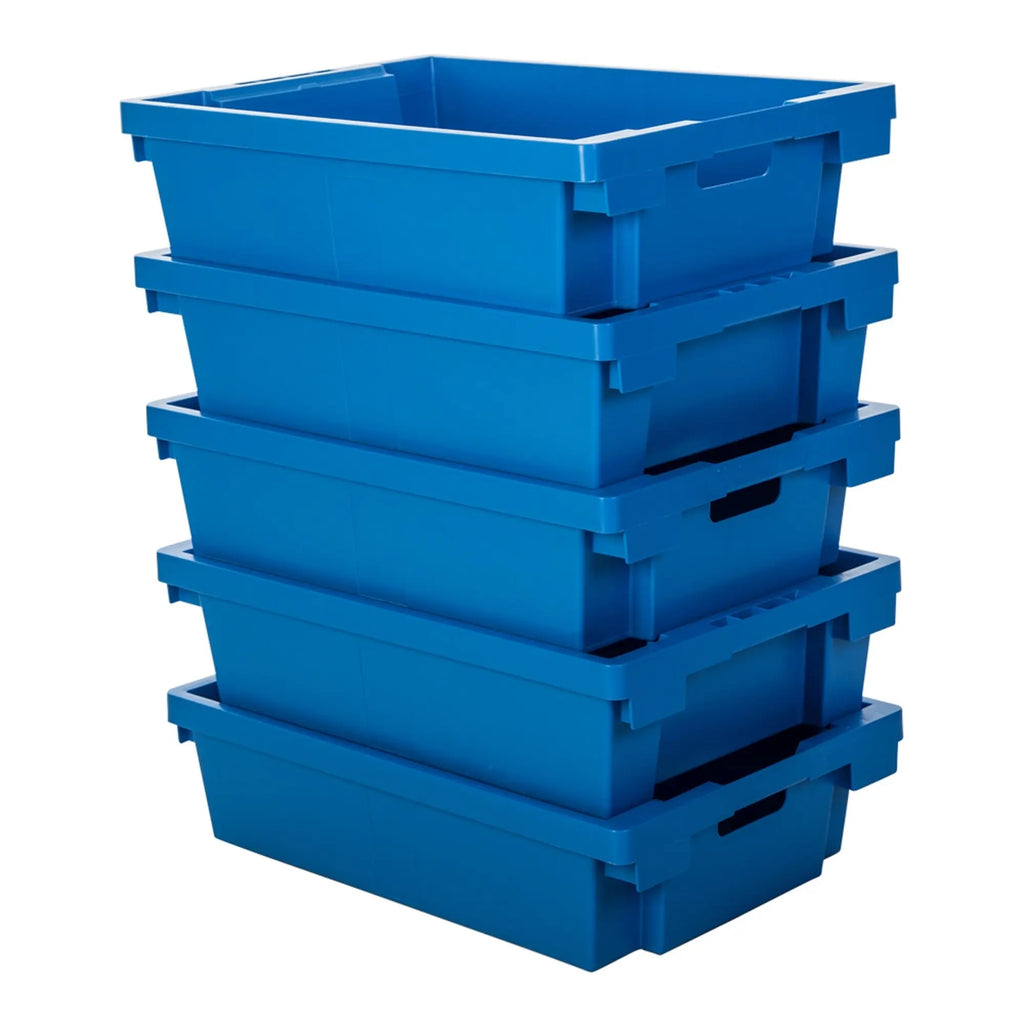 Pack 5 27 Litre Heavy Duty Plastic Tote Boxes