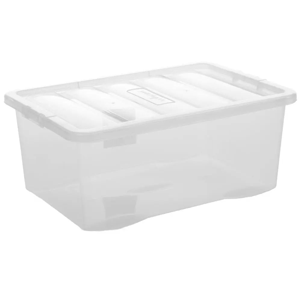 Pallet Deal 200 Boxes - 45 Litre Large Plastic Boxes with Lids Wham Storage
