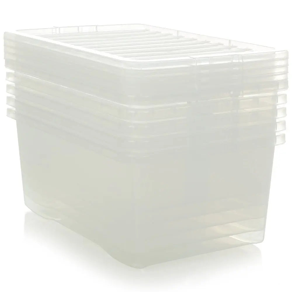 Pallet Deal 200 Boxes - 45 Litre Large Plastic Boxes with Lids Wham Storage