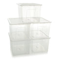 Pallet Deal x 150 - 60 Litre Crystal Plastic Storage Boxes with Lids Wham Storage