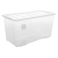 Mini Pallet Deal x 50 Boxes - 110 Litre Crystal Plastic Storage Boxes with Lids Wham Storage