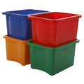 Pack of 5 - 24 Litre Stack and Store Plastic Storage Boxes Wham Storage