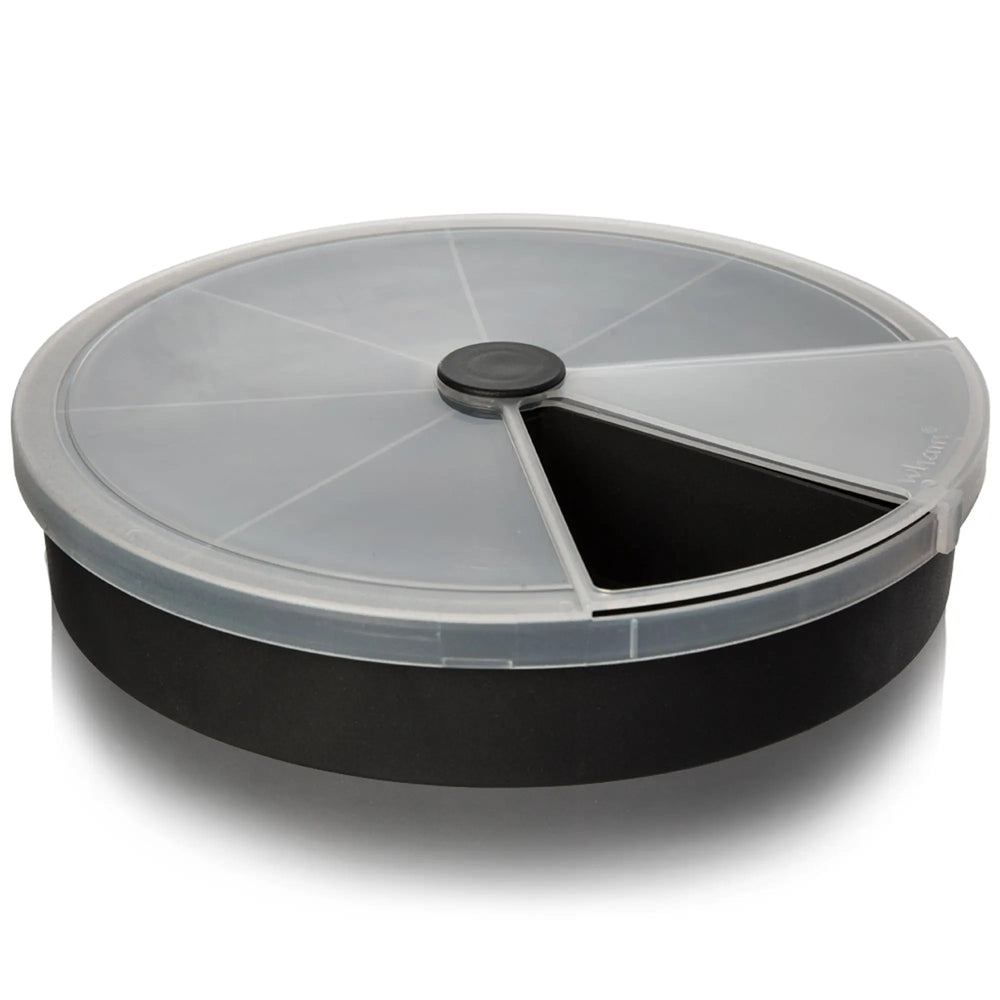 24cm (13.01) Round Plastic Organiser With Lid and 8 Divisions Wham Storage