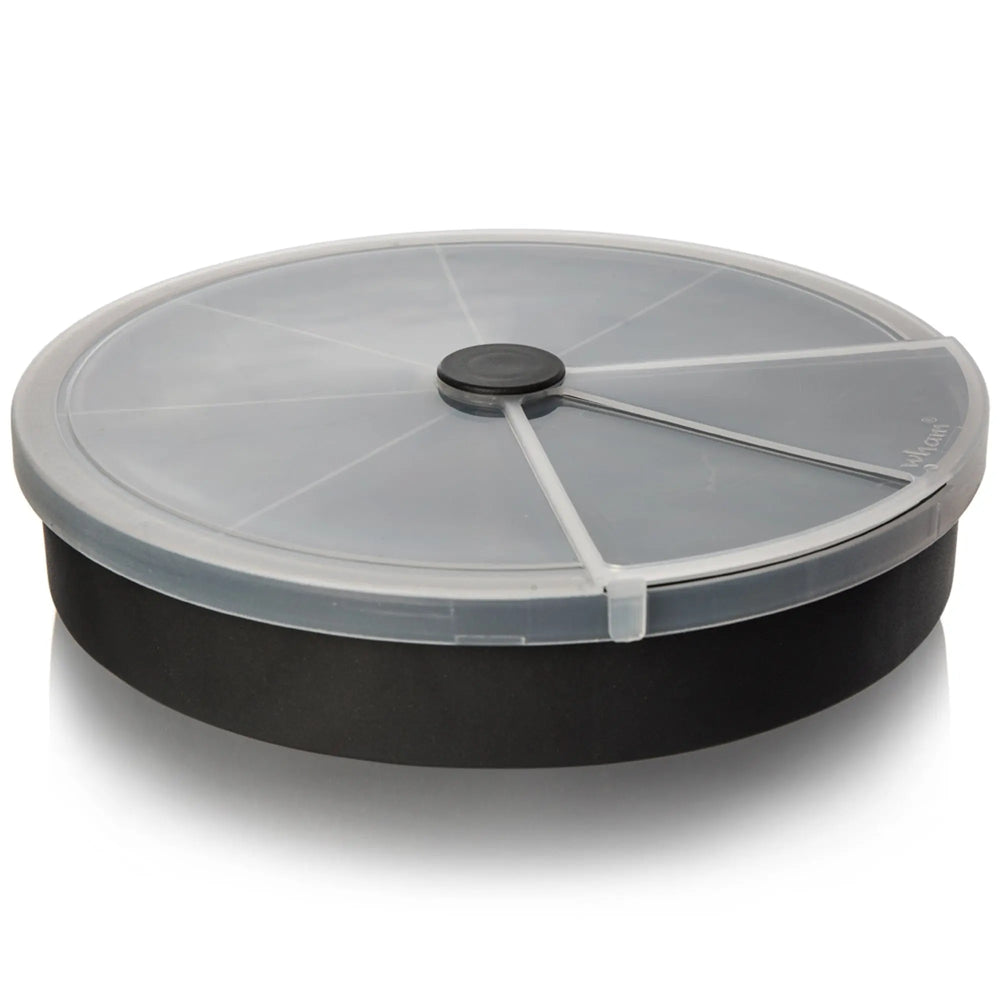 24cm (13.01) Round Plastic Organiser With Lid and 8 Divisions Wham Storage