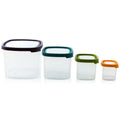 Seal It 4 Piece Square Food Box Set (3.5L, 1.7L, 650ml, 230ml) Wham Storage