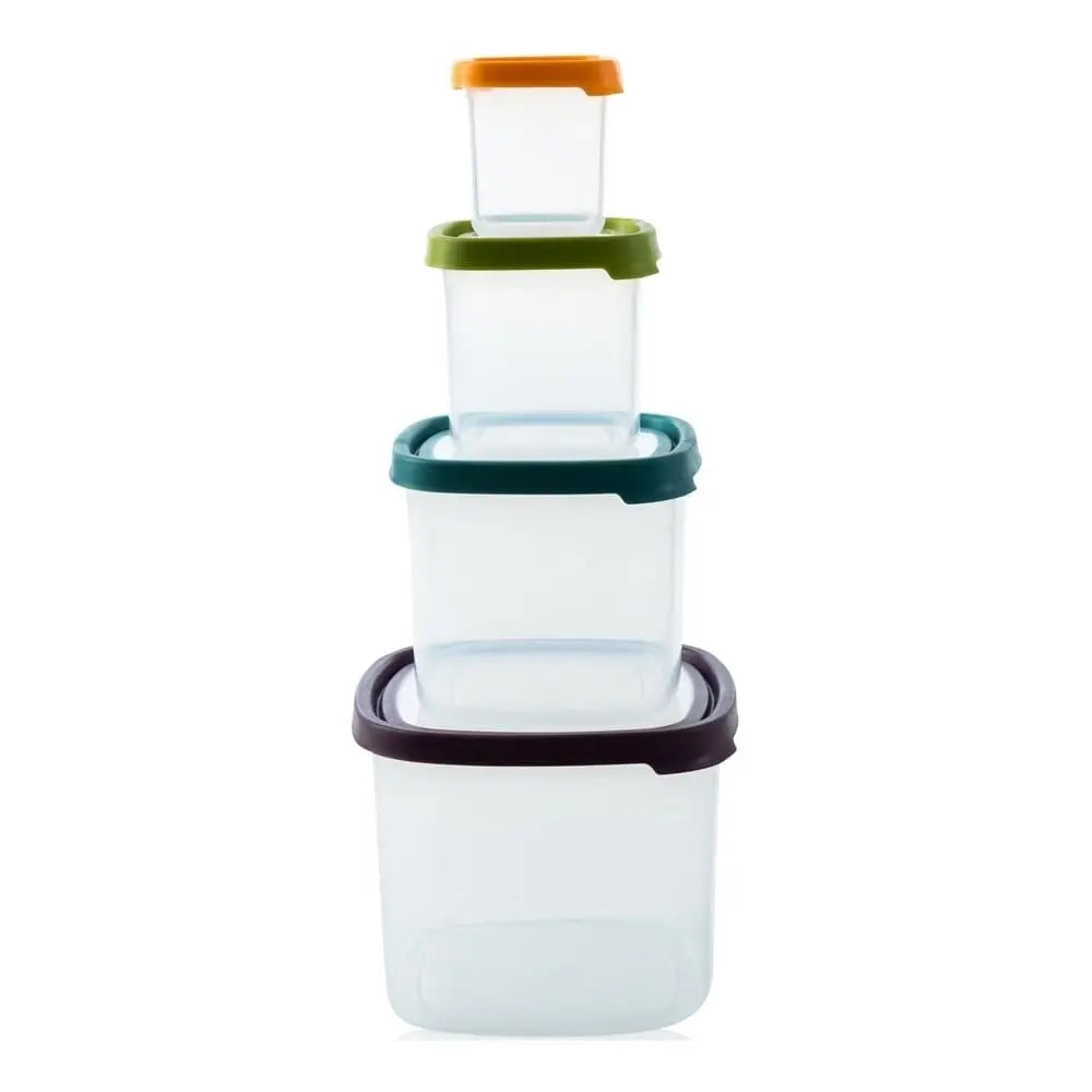 Seal It 4 Piece Square Food Box Set (3.5L, 1.7L, 650ml, 230ml) Wham Storage