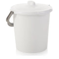 16 Litre White Plastic Bucket with Lid Wham Storage