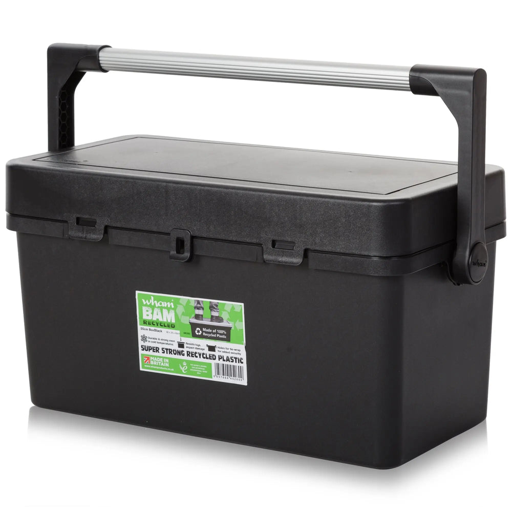 55cm Tool Box with Lid Recycled Black Wham Storage