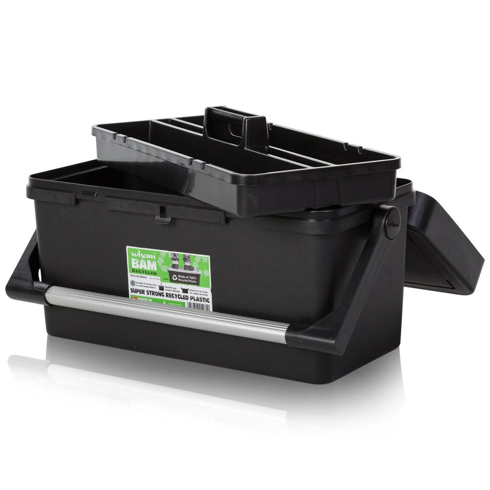 55cm Tool Box with Lid Recycled Black Wham Storage