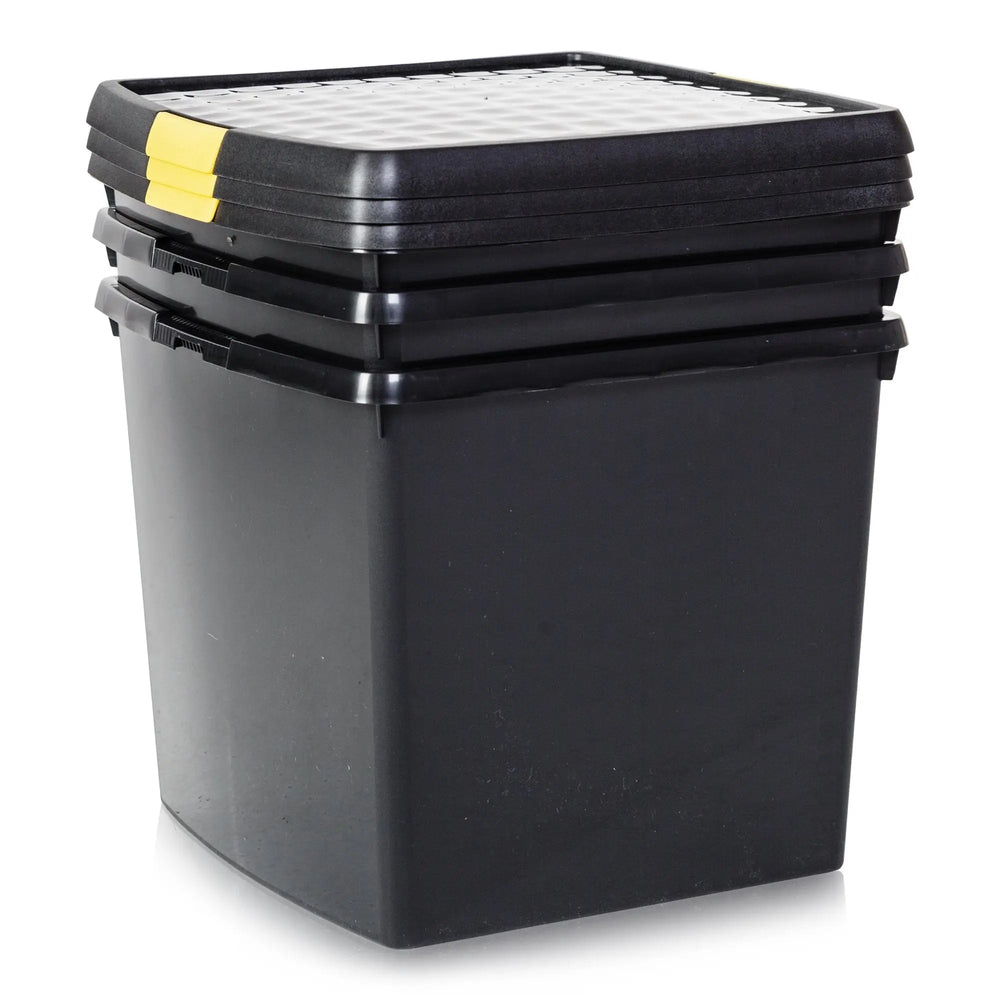 Pack of 3 - 37 Litre Recycled Wham Clip Box 10.03 Wham Storage
