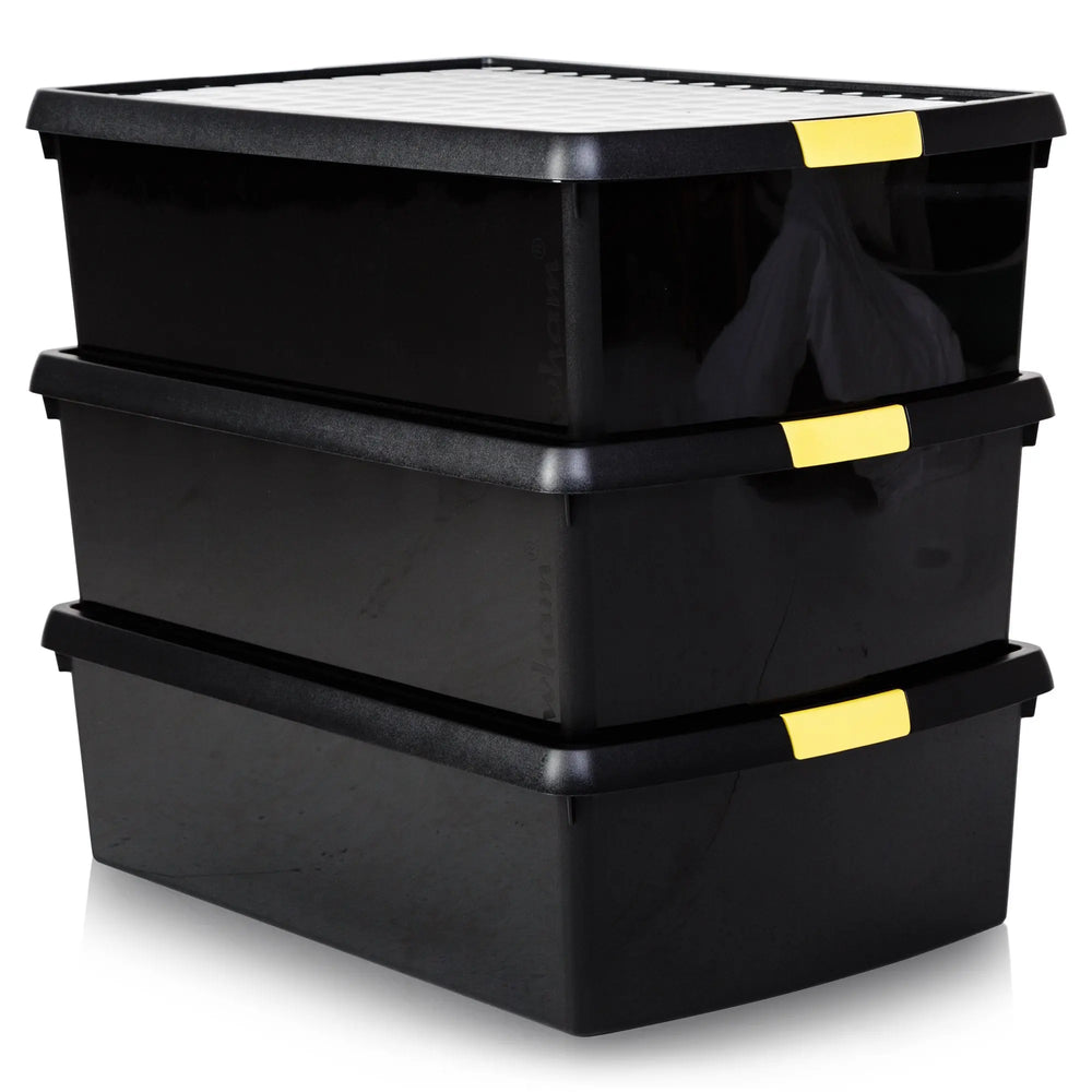 Pack of 3 - 30 Litre Recycled Wham Clip Box 13.01 Wham Storage