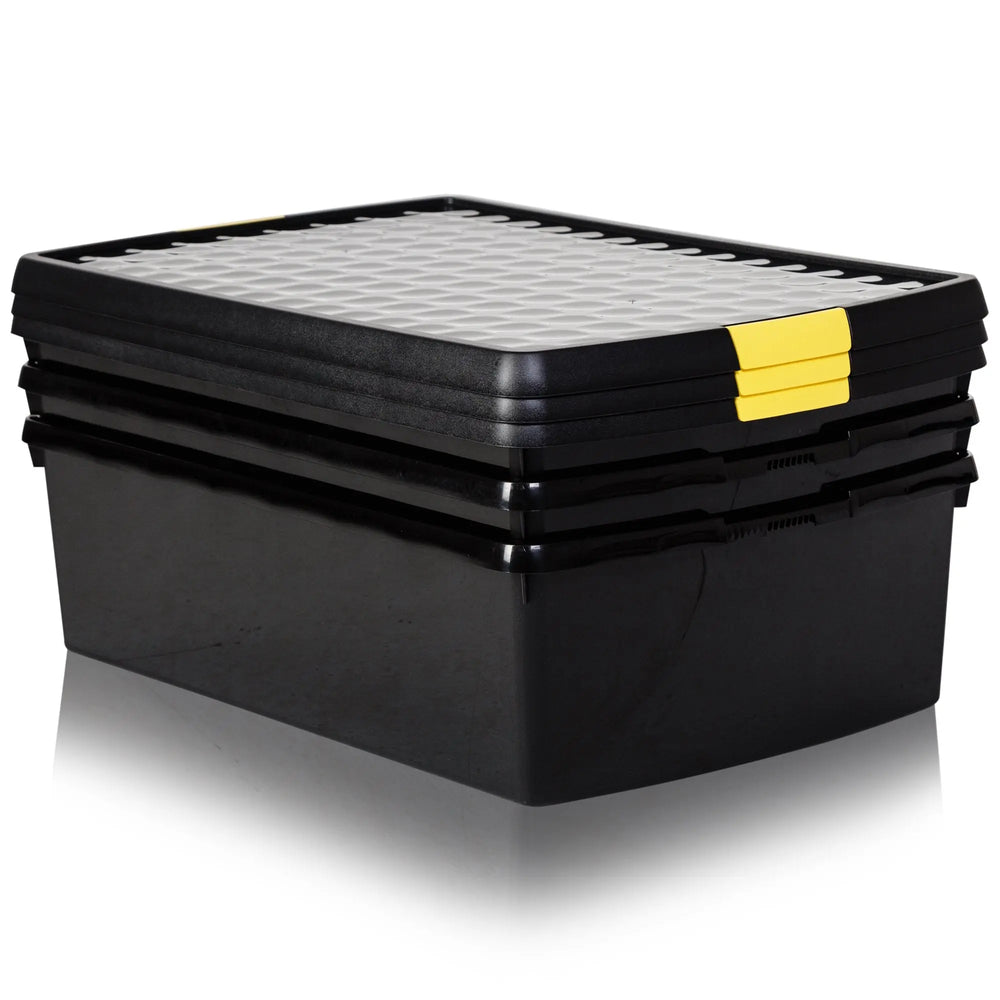 Pack of 3 - 30 Litre Recycled Wham Clip Box 13.01 Wham Storage