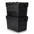 Pack of 2 - 80 Litre Heavy Duty ALC Plastic Box With Attached Lid [CSS]