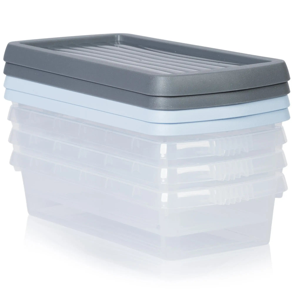 Set of 4 - 800ml Wham Box Assorted Coloured Lids Wham Storage